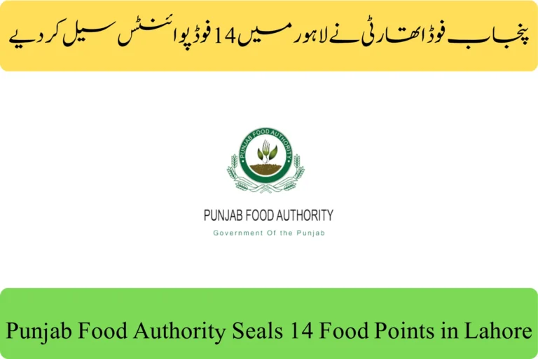 Punjab Food Authority Seals 14 Food Points in Lahore punjab food authority seals 14 food points in lahore