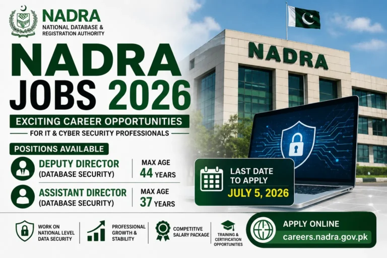 nadra jobs 2026 online apply database security positions july 5 deadline