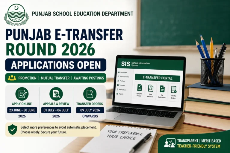 punjab e transfer round 2026 promotion mutual transfer