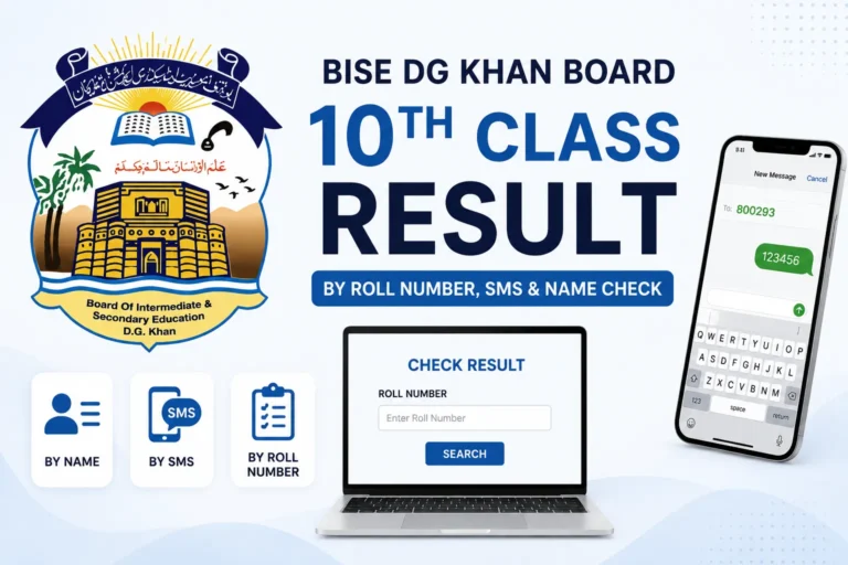 bise dg khan 10th class result date roll number name