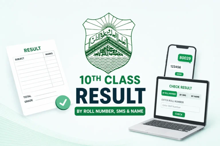 BISE Lahore Board 10th Class Result 2026: How to check it, position holders, and Gazette bise lahore 10th class result date roll number name