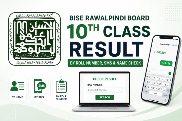 bise rawalpindi 10th class result date roll number name